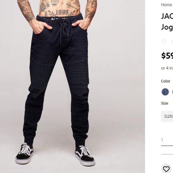 Men Jackson Jogger Dark Blue - Medium - Picture 1 of 2